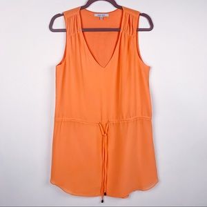Naked Zebra Orange Drawstring Dress Size M